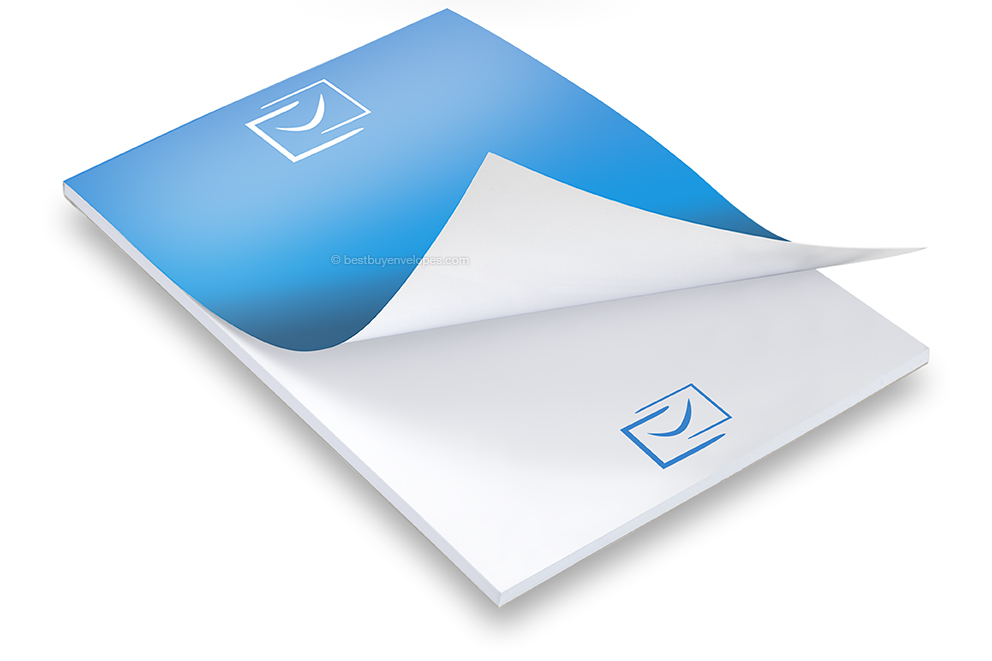 Printed notepads - 210 x 297 mm, cover with gloss laminate