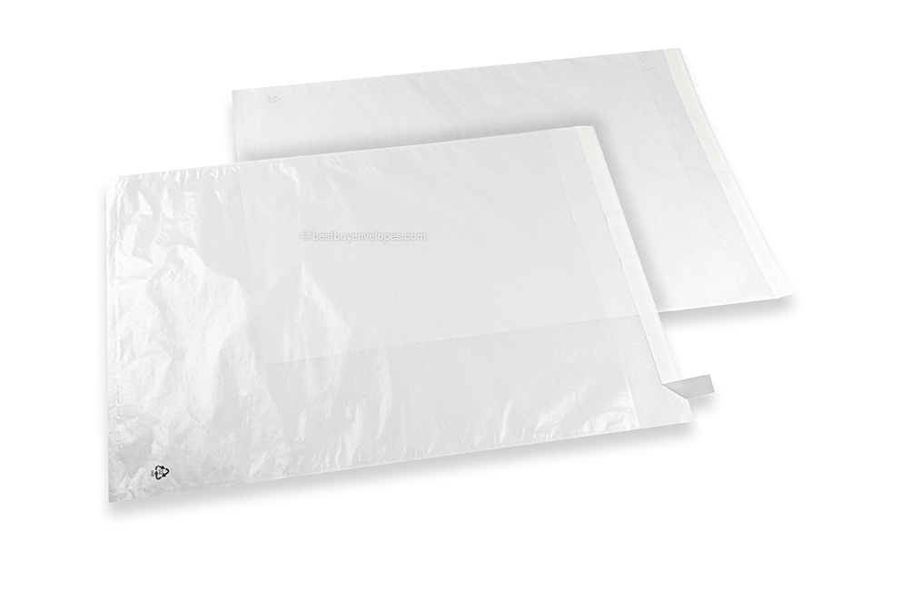 White glassine bags with peel-and-seal strip - 320 x 400 mm