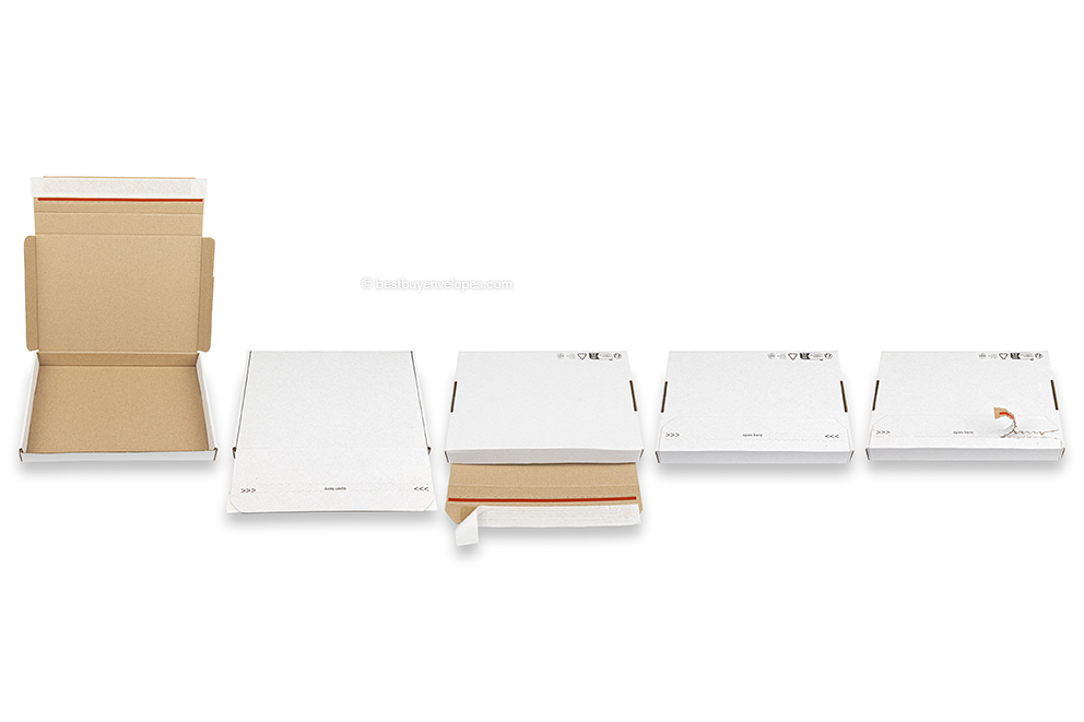 Folding post boxes with seal strip