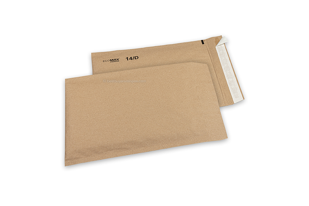 Paper padded envelopes Ecomax - 180 x 265 mm, 14/D, brown