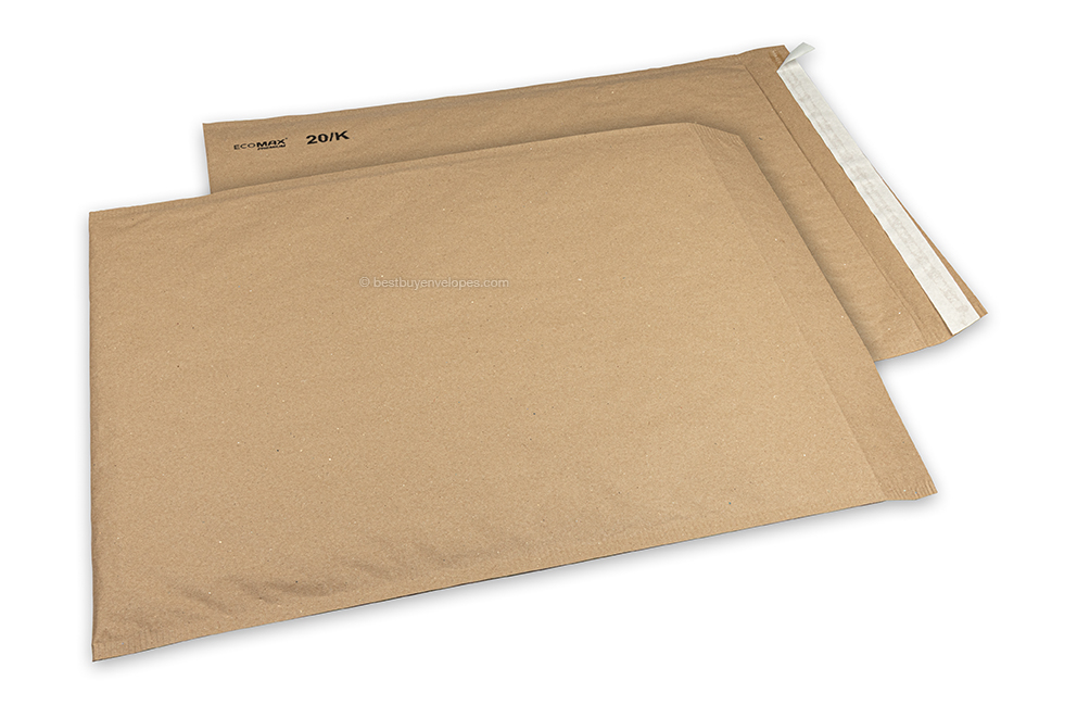 Paper padded envelopes Ecomax - 350 x 470 mm, 20/K, brown